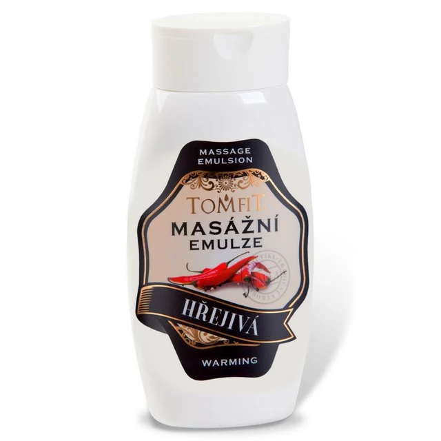 Masážní emulze Tomfit hřejivá 250 ml