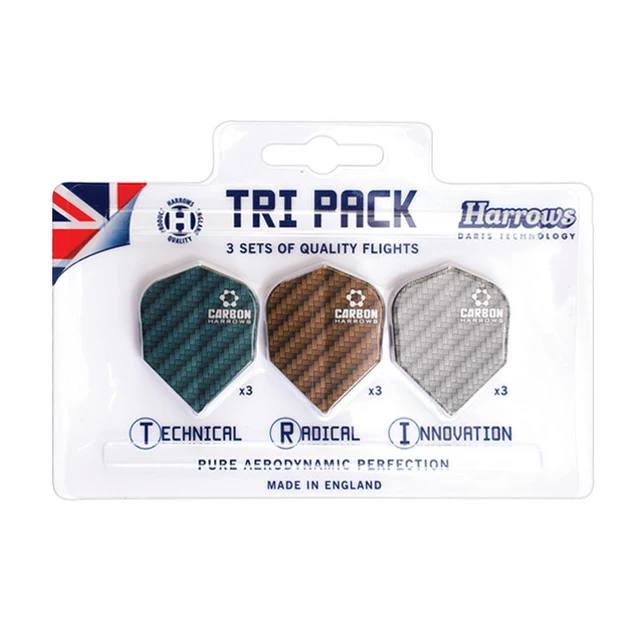 Dart Flights Harrows Carbon Tri Pack