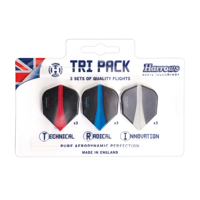 Darts toll készlet Harrows Retina Flight Tri Pack