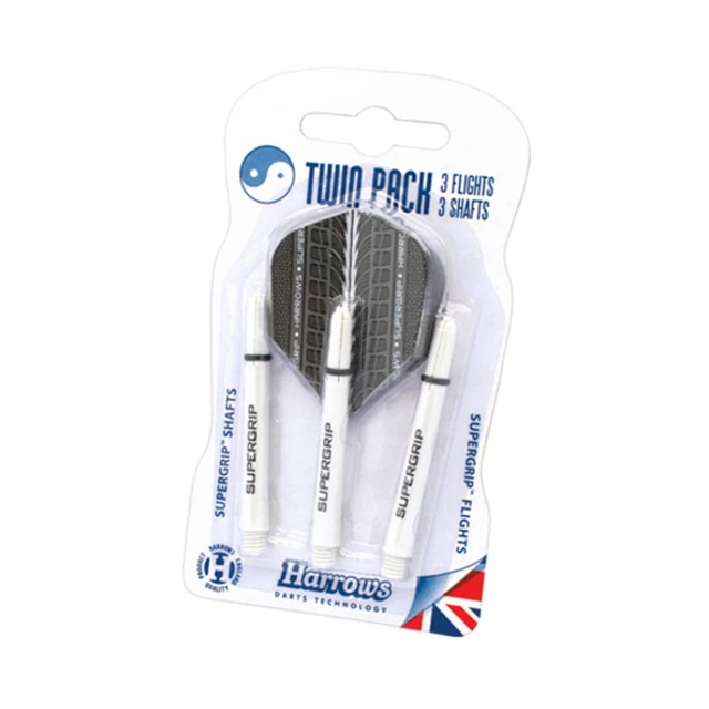 Dart Shaft & Flight Set Harrows Twin Pack Medium - White - White