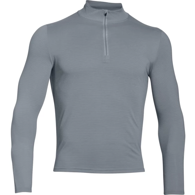 Men’s Sweatshirt Under Armour Threadborne Streaker 1/4 Zip - Steel Light Heather/Charcoal Medium Heather/Reflective - Steel