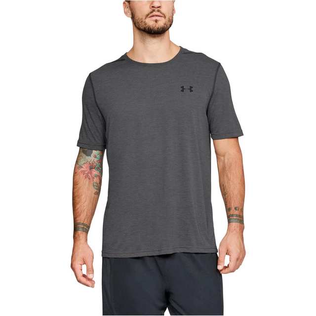 Pánske tričko Under Armour Threadborne Fitted SS - Carbon Heather