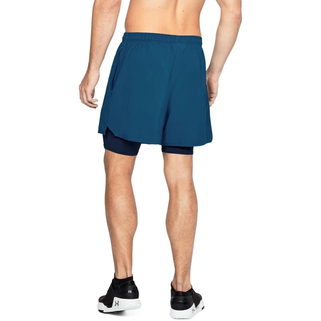 Pánske tréningové šortky Under Armour Qualifier 2-in-1 Short - Black