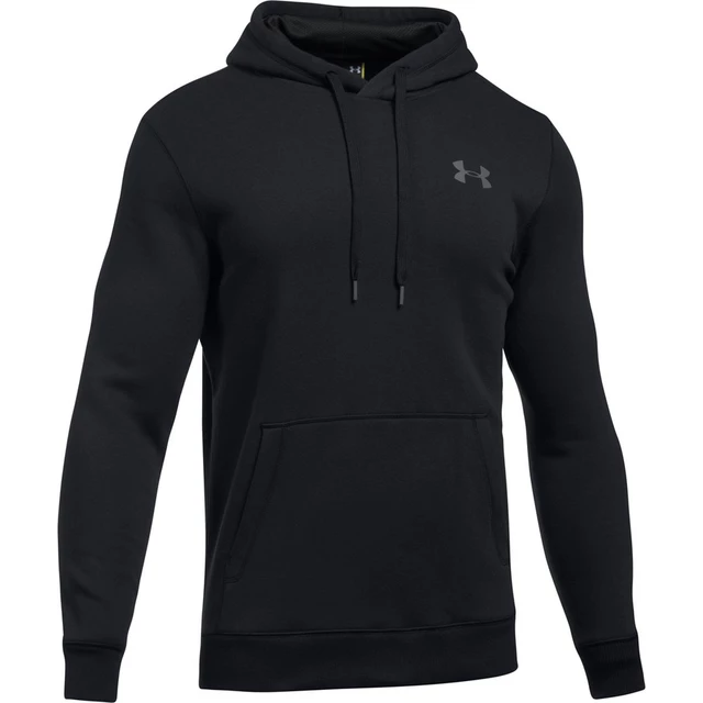 Pánska mikina Under Armour Rival Fitted Pull Over - CARBON HEATHER / BLACK - Black