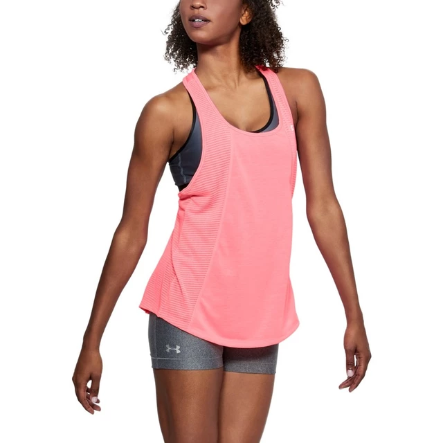 Women’s Tank Top Under Armour Threadborne Fashion - Tokyo Lemon Full Heather