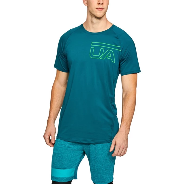 Pánske tričko Under Armour MK1 Graphic SS - Academy - Tourmaline Teal