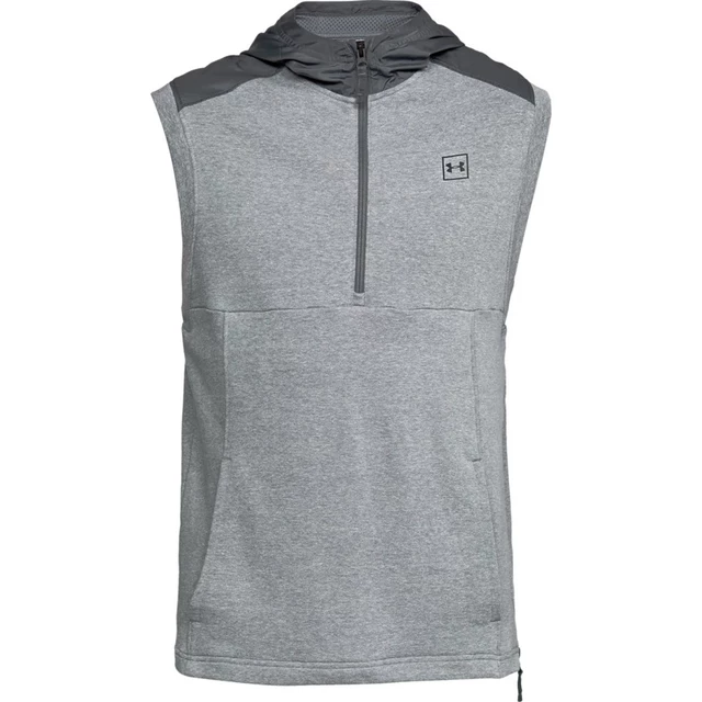 Pánská vesta Under Armour Threadborne Terry SL Hoody - Black/Black - Steel Light Heather