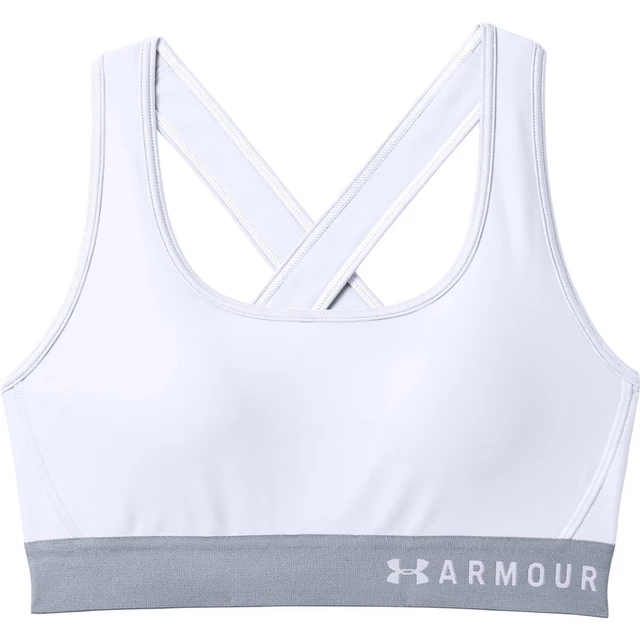 Women’s Sports Bra Under Armour Mid Crossback - Mojo Pink - White