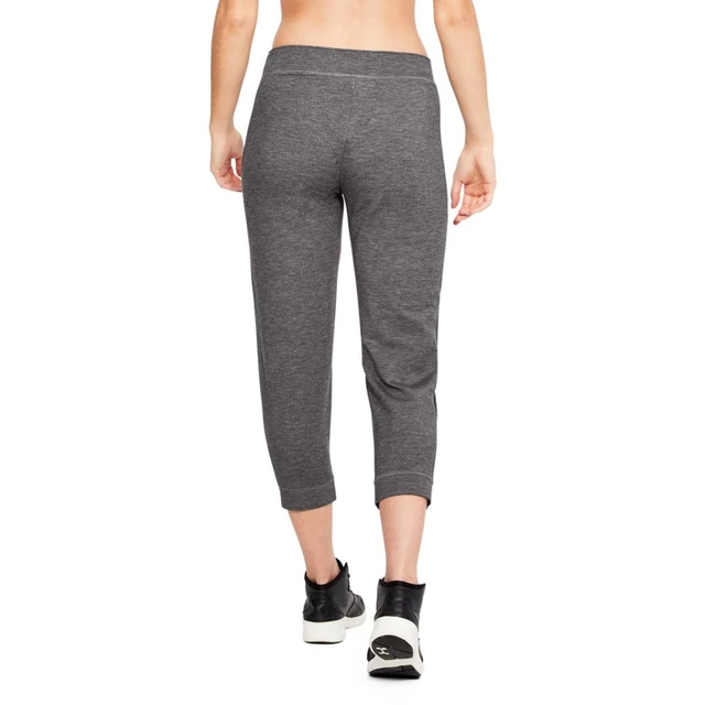 Dámské legíny Under Armour Featherweight Fleece Crop - Charcoal Medium Heather