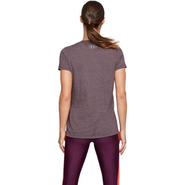 Dámske tričko Under Armour Tborne Train Grph Twist SSV - Merlot Light Heather