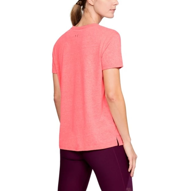 Dámske tričko Under Armour Triblend Graphic SS Tee - Coral Cove Light Heather