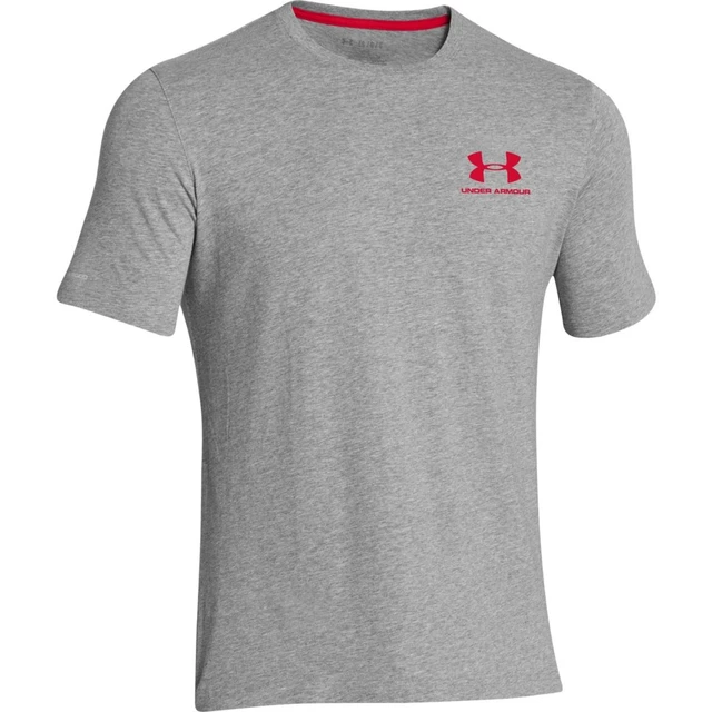 Pánske tričko Under Armour CC Left Chest Lockup - Carbon Heather - True Gray Heather