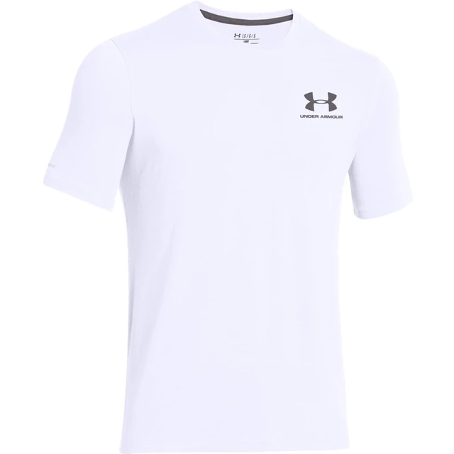 Pánske tričko Under Armour CC Left Chest Lockup - Carbon Heather - White