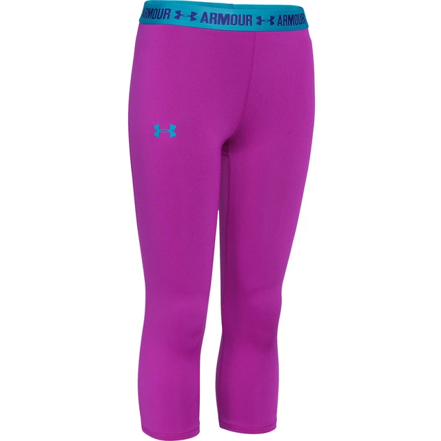 Dievčenské legíny Under Armour Armour Capri - Medium Red Violet/Pacific Blue/Jacksons Purple