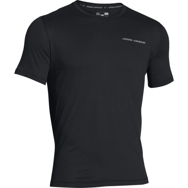 Pánské triko Under Armour Charged Cotton SS T - Black/Steel - Black/Steel