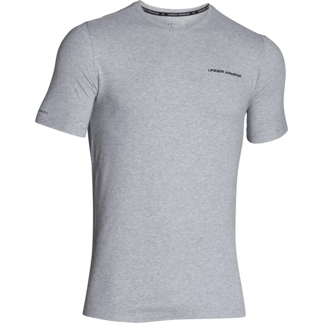 Pánské triko Under Armour Charged Cotton SS T - Black/Steel - French Gray