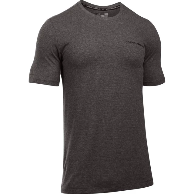 Pánské triko Under Armour Charged Cotton SS T - Black/Steel - Matterhorn