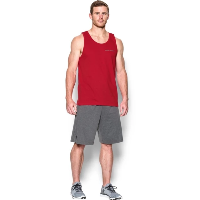 Pánske tielko Under Armour Charged Cotton Tank - Brick Red