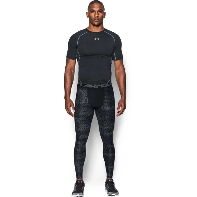 Men’s Compression Leggings Under Armour HG Armour 2.0 Novelty - Black/Graphite