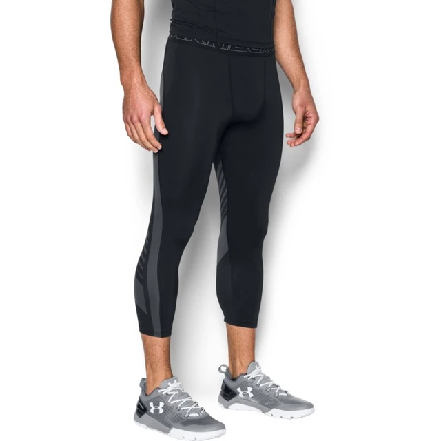 Pánské kompresní legíny Under Armour HG SuperVent 2.0 3/4 Legging - Black/Green