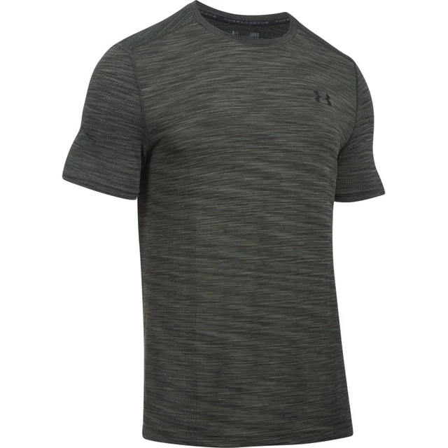 Pánske funkčné tričko Under Armour Threadborne Seamless SS - Black - Downtown Green