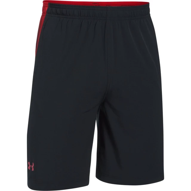 Pánské kraťasy Under Armour Supervent Woven Short - Gray/Orange/Red, XS - Black/Red