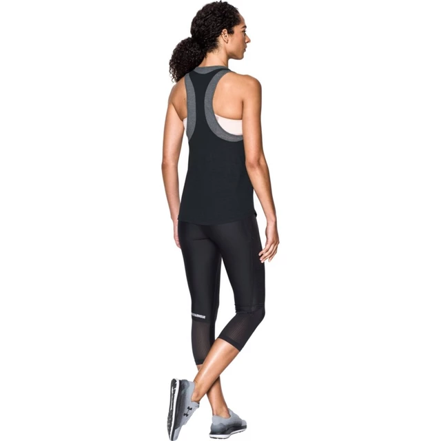 Dámske tielko Under Armour Favorite Mesh Tank - BLACK / CARBON HEATHER / STEEL