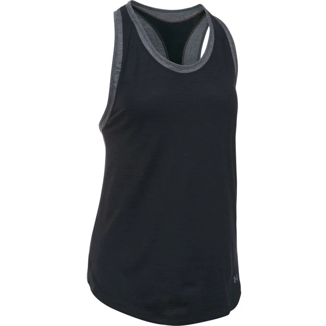 Dámske tielko Under Armour Favorite Mesh Tank - M - BLACK / CARBON HEATHER / STEEL