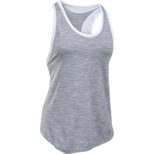 Dámske tielko Under Armour Favorite Mesh Tank - BLACK / CARBON HEATHER / STEEL - Gray/Black