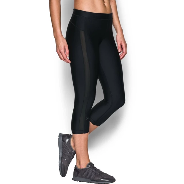 Women’s Compression Leggings Under Armour HG Armour CoolSwitch Capri - Black/Black/Graphite