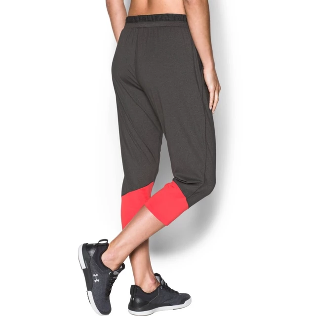 Dámske tepláky Under Armour Armour Sport Crop - CARBON HEATHER / MARATHON RED / GRAPHITE