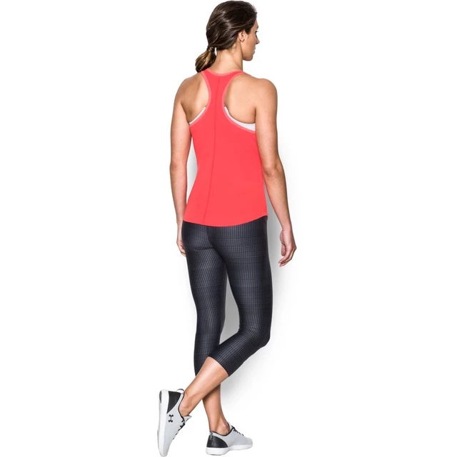 Women’s Running Tank Top Under Armour Threadborne Run Mesh - True Gray Heather/London Orange/Reflective