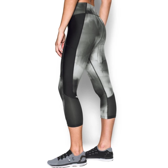 Dámske kompresné legíny Under Armour Fly By Printed Capri - LAPIS BLUE / REFLECTIVE