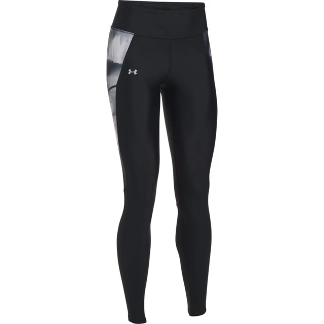 Dámske kompresné legíny Under Armour Fly By Printed Legging - Black/Arapawa Blue/Reflective - Black/Ghost/Reflective