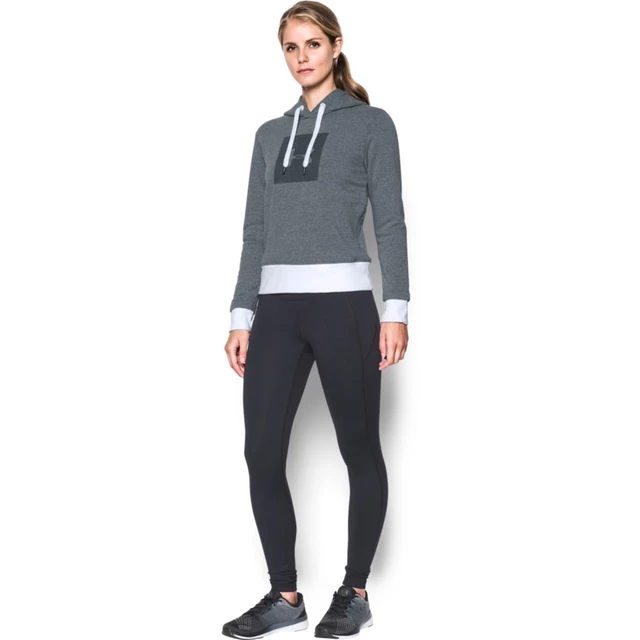 Dámska mikina Under Armour Threadborne Fleece BL Hoodie - STEALTH GRAY / WHITE / TONAL