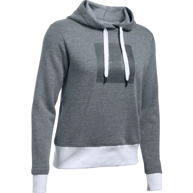 Dámska mikina Under Armour Threadborne Fleece BL Hoodie - XS - STEALTH GRAY / WHITE / TONAL