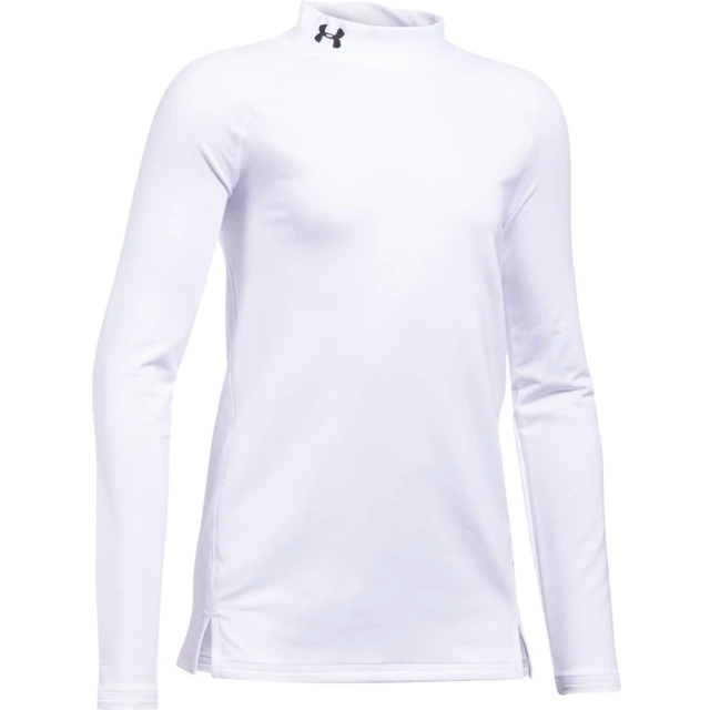 Dievčenské tričko Under Armour ColdGear Mock - White/White/Black - White/White/Black