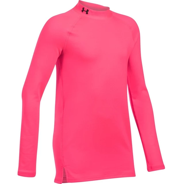 Girls’ T-Shirt Under Armour ColdGear Mock - Penta Pink/Penta Pink/Black