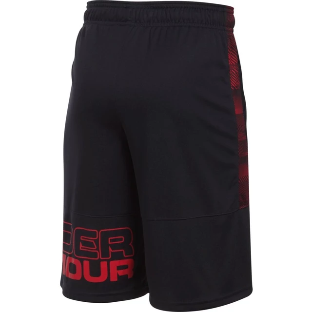 Chlapčenské šortky Under Armour Stunt Printed Short - BLACK / BLACK / STEEL