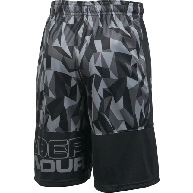 Chlapčenské šortky Under Armour Stunt Printed Short - BLACK / BLACK / STEEL