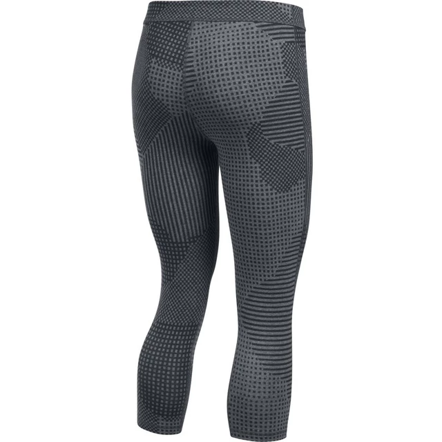 Dámske 3/4 legíny Under Armour Favorite Capri Printed - TRUE GRAY HEATHER / BLACKOUT NAVY / METALLIC SILVER