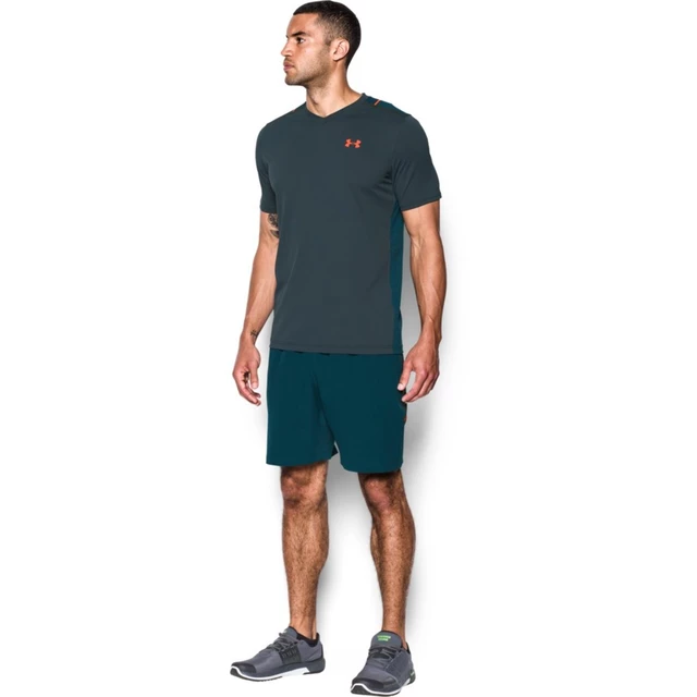 Pánske tričko Under Armour Threadborne Center Court Printed V-Neck - blue-orange