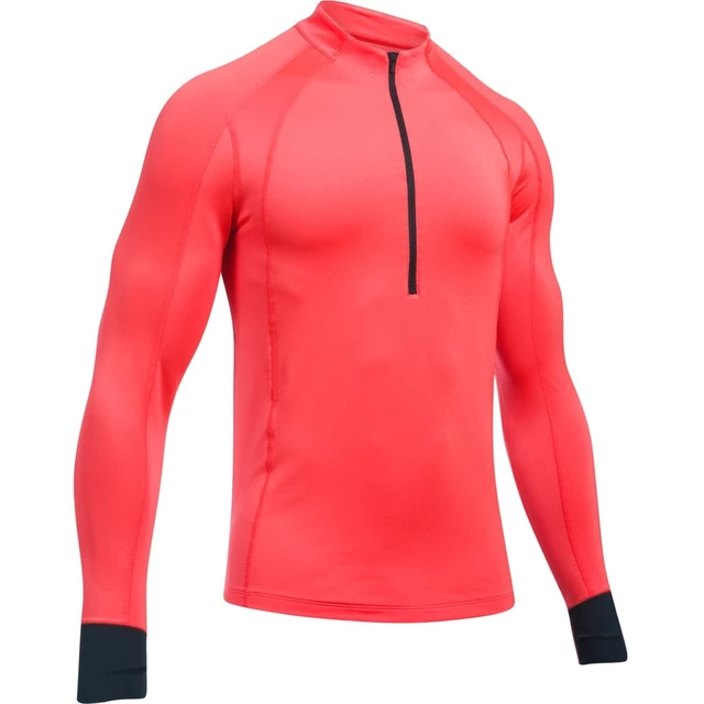 Pánske tričko Under Armour CG Reactor Run Half Zip - M - MARATHON RED / BLACK / REFLECTIVE