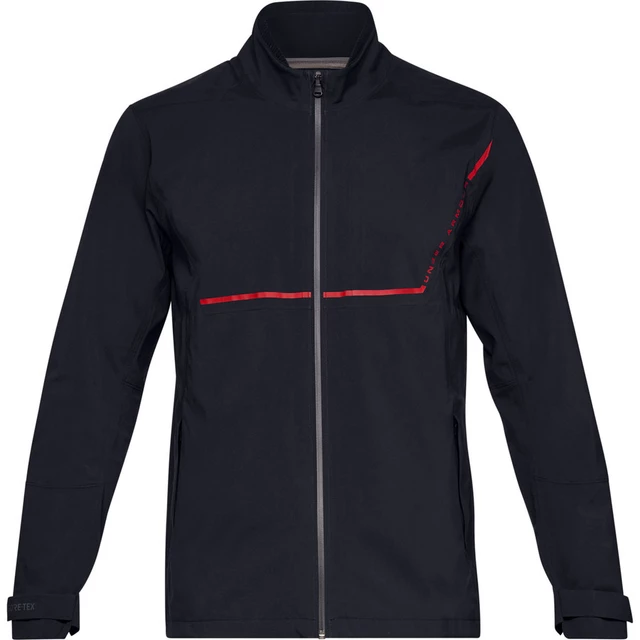 Pánska vetruodolná bunda Under Armour GORE-TEX Paclite FZ - Black / Black / Red