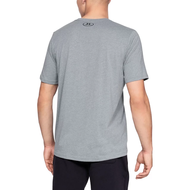 Pánské triko Under Armour Sportstyle Left Chest SS - Steel Light Heather/Black