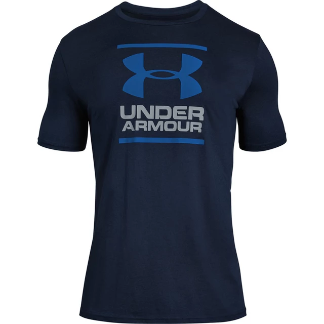 Men’s T-Shirt Under Armour GL Foundation SS T - Black/White/Red - Academy/Steel/Royal