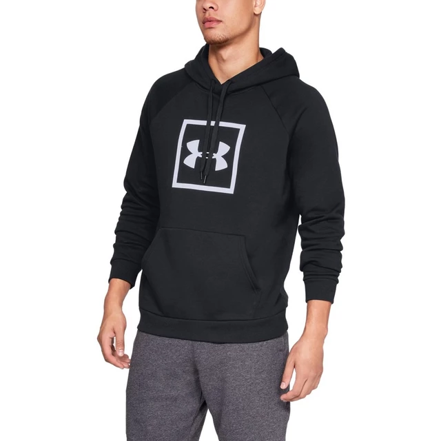 Pánská mikina Under Armour Rival Fleece Logo Hoodie - Steel Light Heather/Black