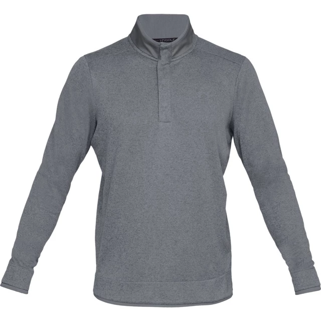 Pánska mikina Under Armour Storm SF Heather Snap Mock - XXL - Zinc Gray / Rhino Gray / White