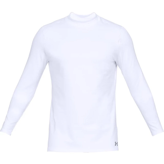 Pánske tričko Under Armour CG Armour Mock Fitted - XL - White/Steel