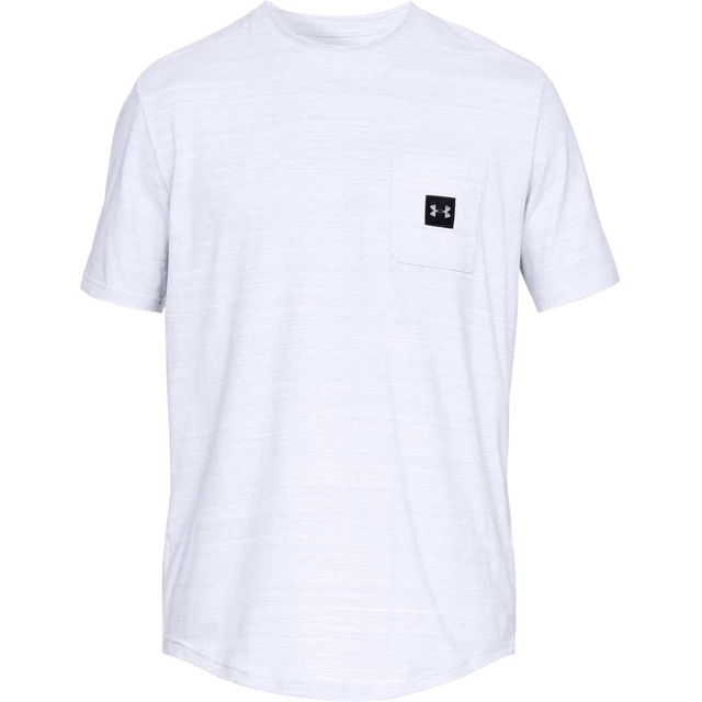 Pánske tričko Under Armour Sportstyle Pocket TEE - S - White /  / Black